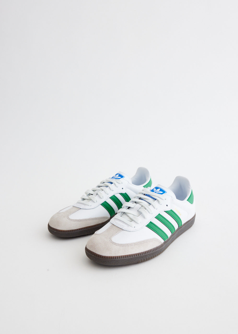 Adidas samba og trainers white/green sale