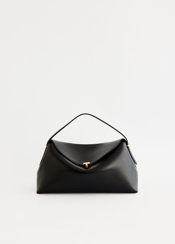 T-Lock Leather Top Handle Bag