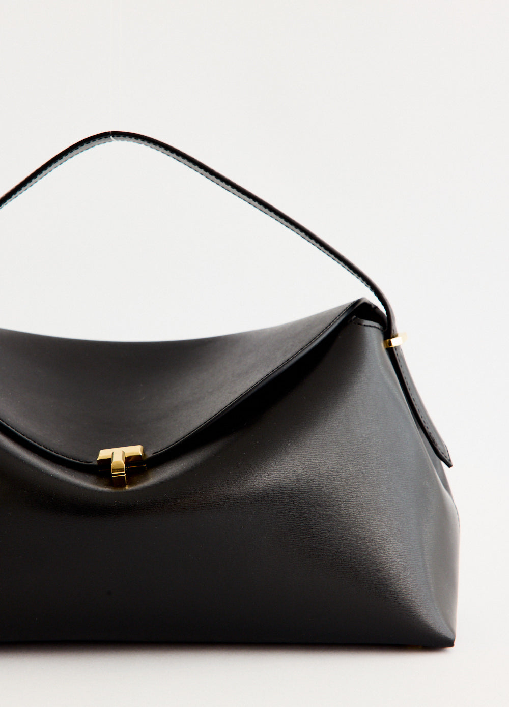 T-Lock Leather Top Handle Bag