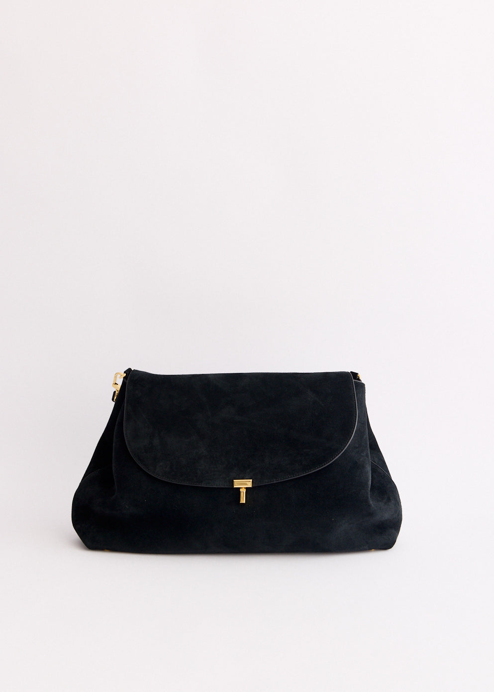 T-Lock Suede Top Handle Bag