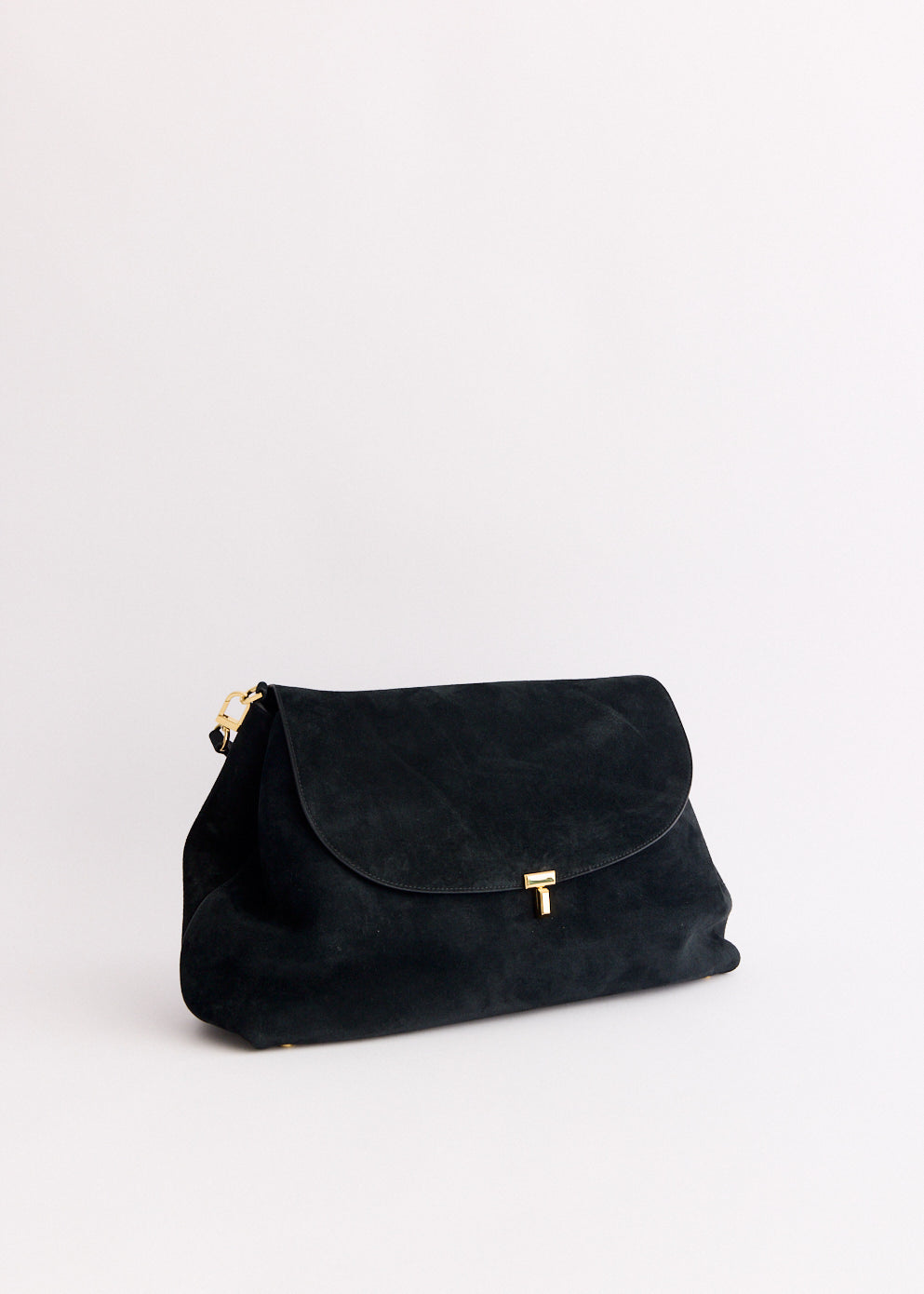 T-Lock Suede Top Handle Bag
