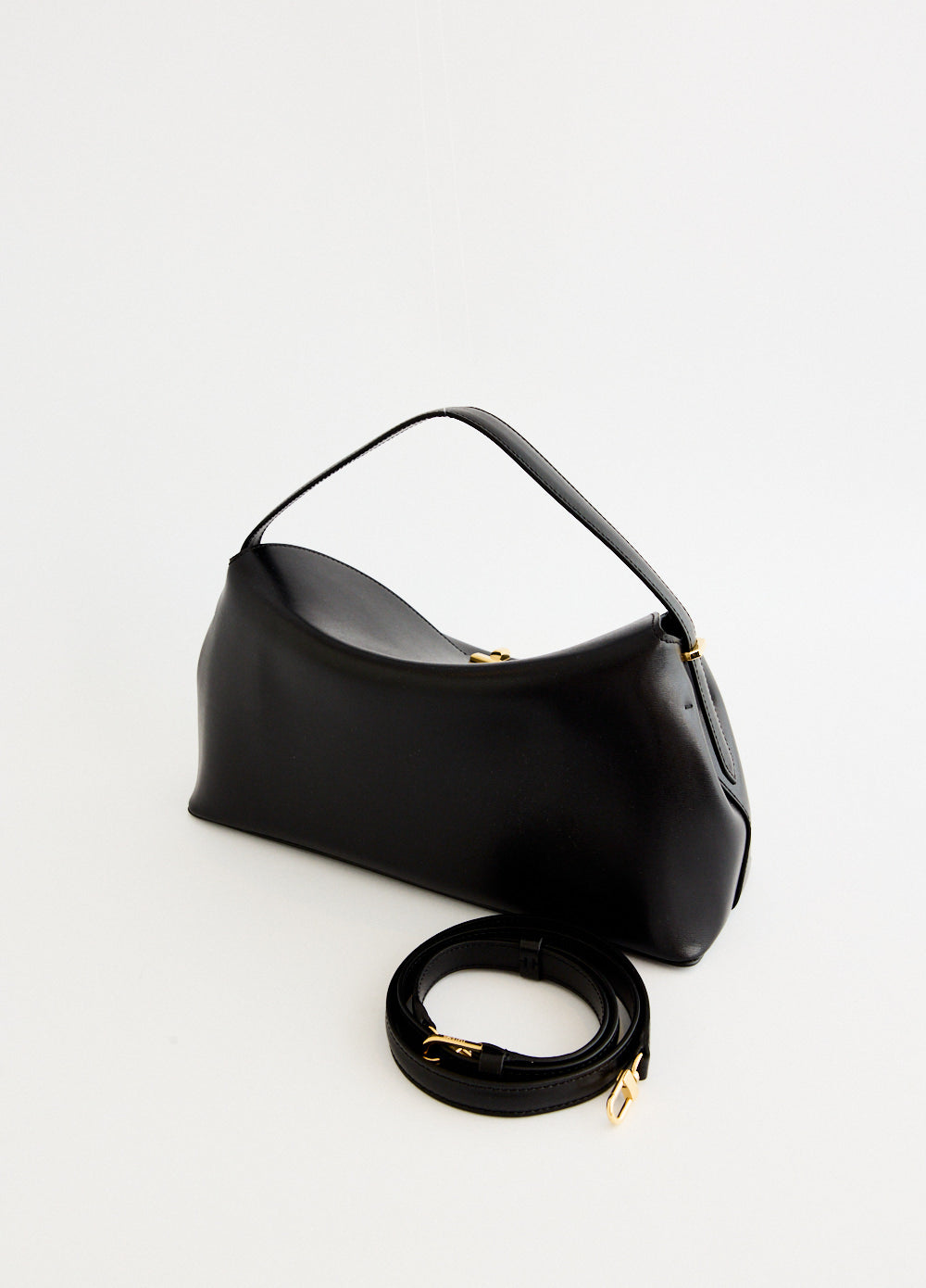 T-Lock Leather Top Handle Bag