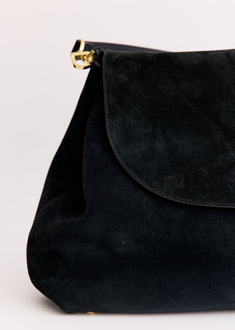 T-Lock Suede Top Handle Bag