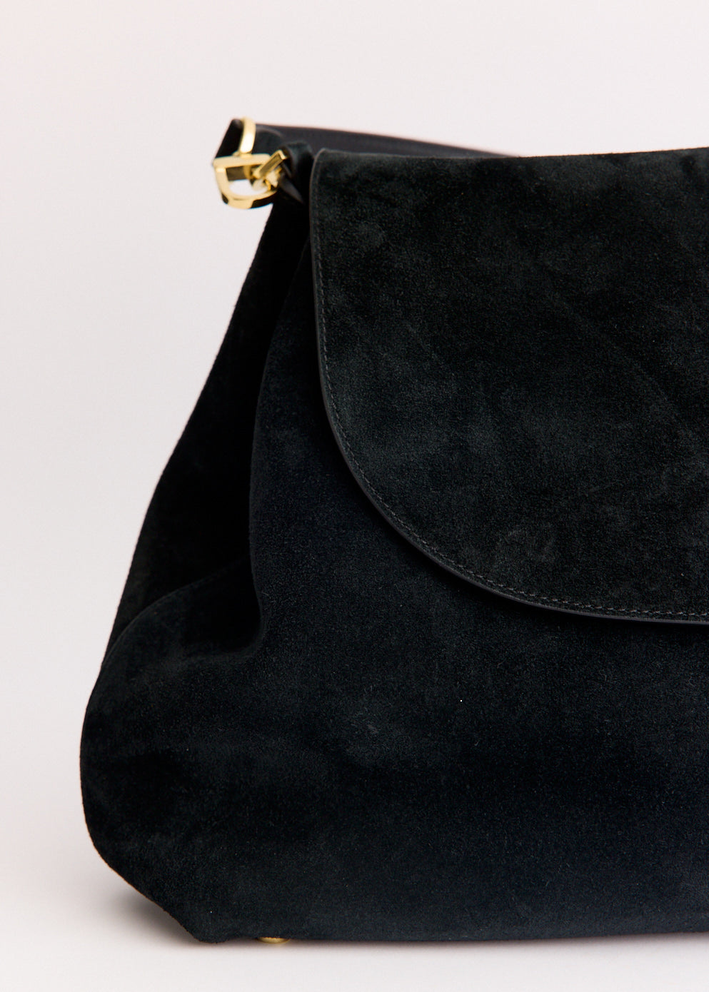 T-Lock Suede Top Handle Bag