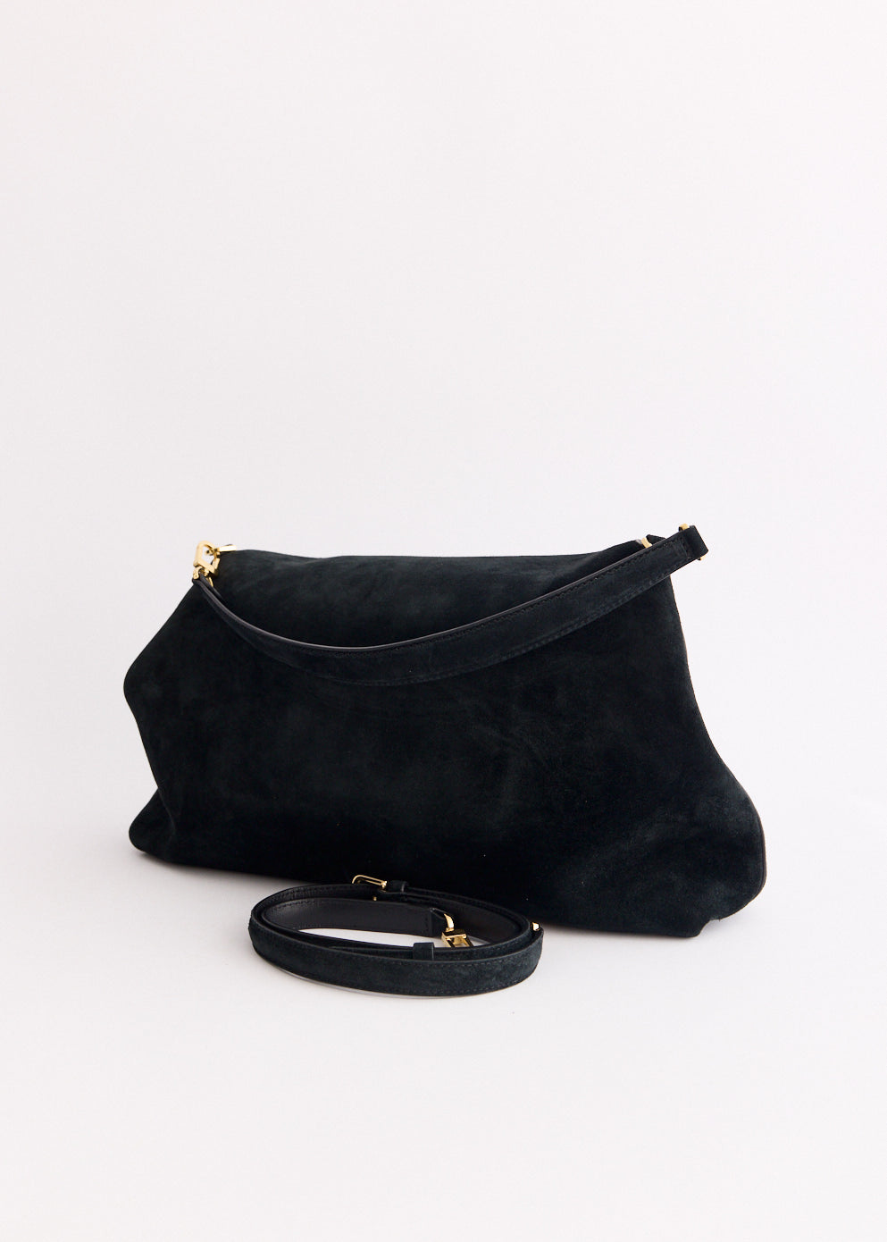 T-Lock Suede Top Handle Bag