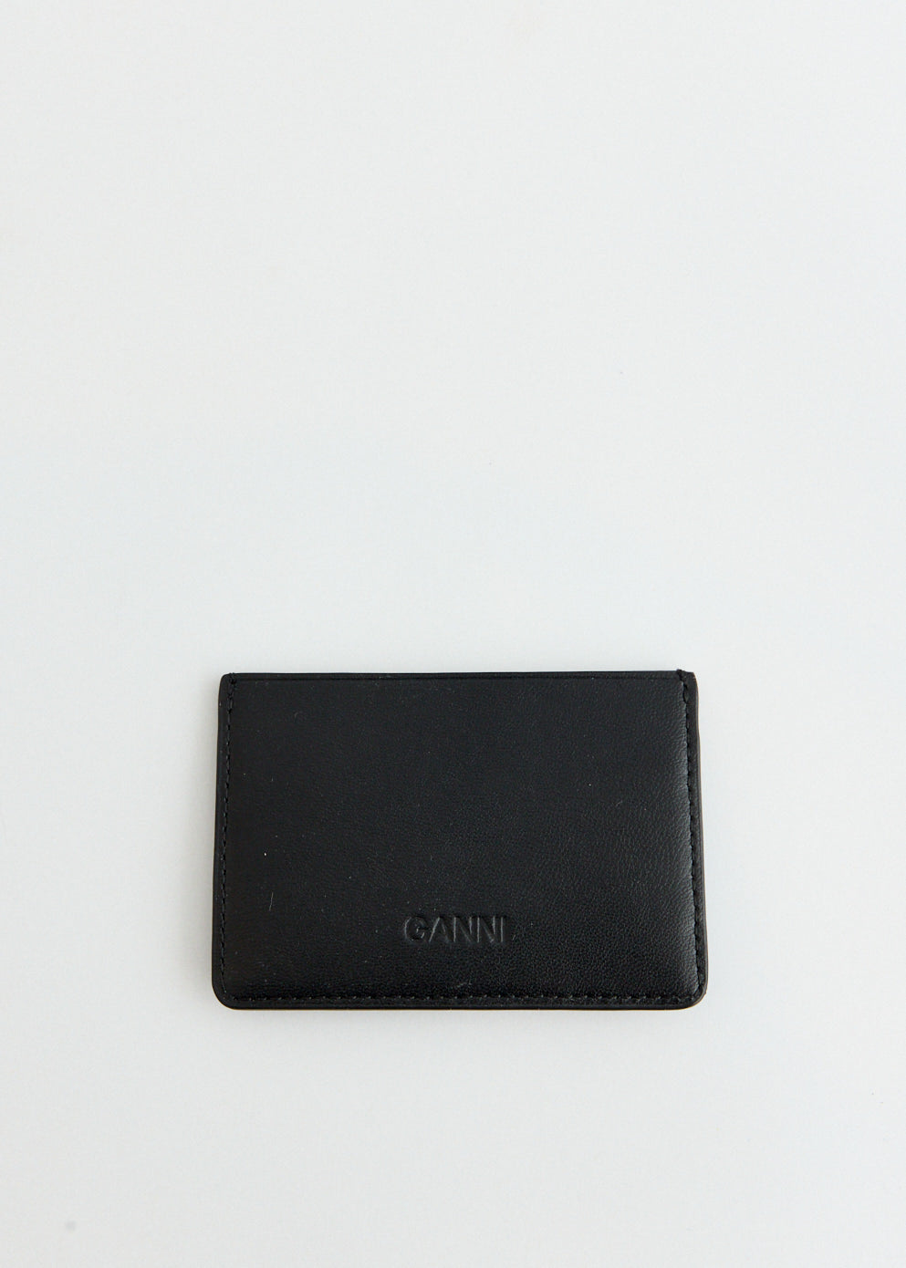 【関税込み】Bou Animals Cardholder - Ganni - Leather - Black Black Black Animal GANNI Bou Card Holder With Flap | GANNI
