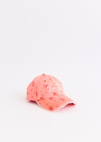 Washed Cotton Print Canvas Cap