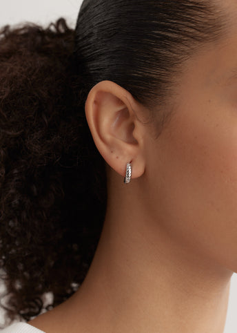 Small Twist Hoop Earrings