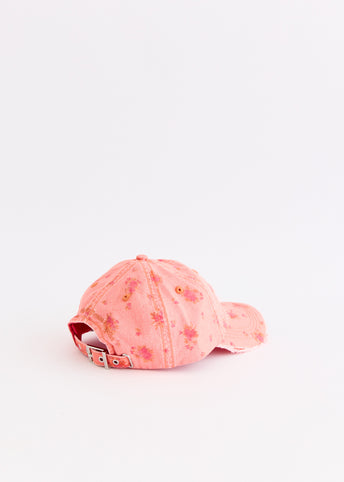 Washed Cotton Print Canvas Cap