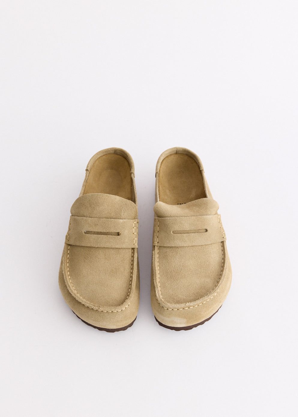 Naples Wrapped Taupe Suede Leather Regular Slides