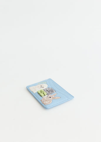 Ganni ◆ Bou Card Holder Animals - Sky Blue【 残りわずか】 GANNI/ガニー Animal Ganni Bou Card Holder With Flap / A6776