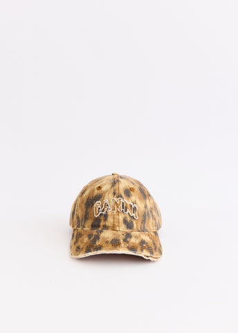 Washed Cotton Print Canvas Cap