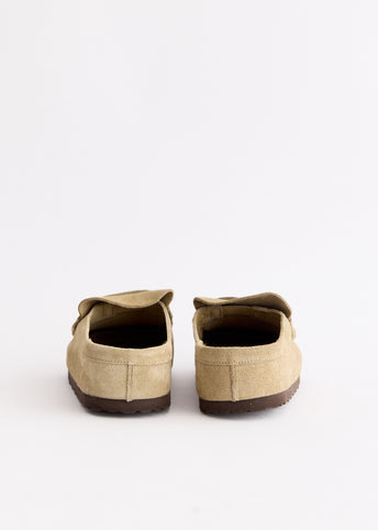 Naples Wrapped Taupe Suede Leather Regular Slides