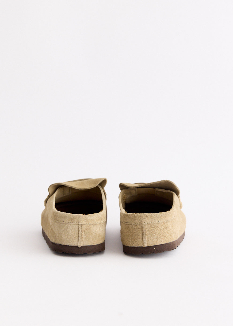 Naples Wrapped Taupe Suede Leather Regular Slides