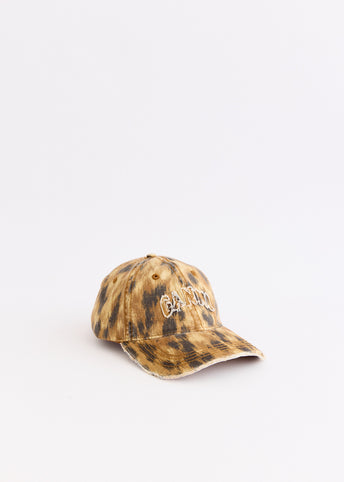 Washed Cotton Print Canvas Cap