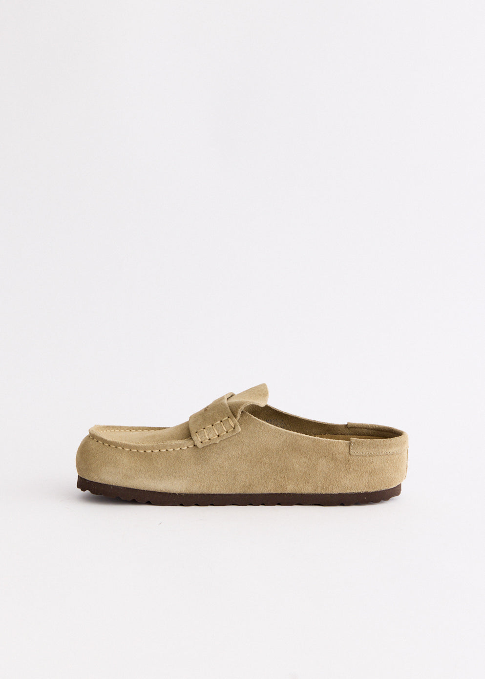 Naples Wrapped Taupe Suede Leather Regular Slides