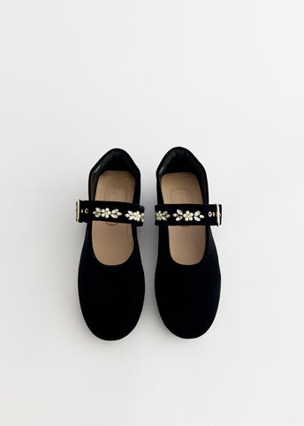 Mary Jane Ballerina Grip With Embellishments
