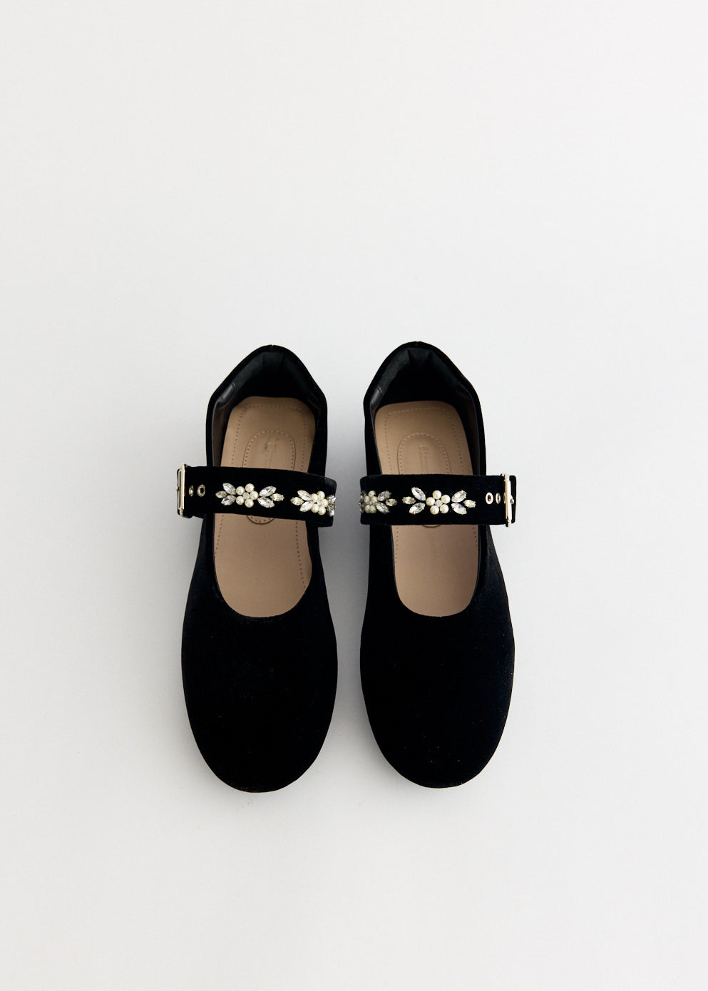 Mary Jane Ballerina Grip With Embellishments