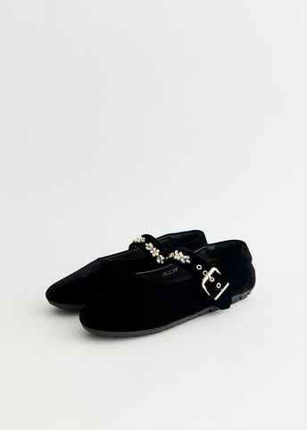 Mary Jane Ballerina Grip With Embellishments