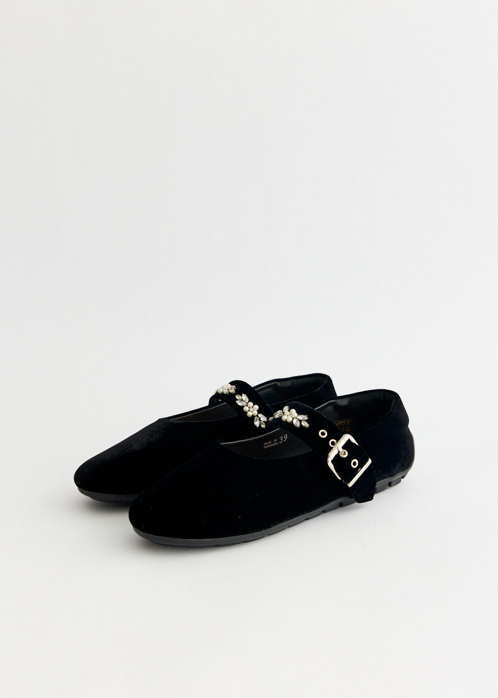 Mary Jane Ballerina Grip With Embellishments
