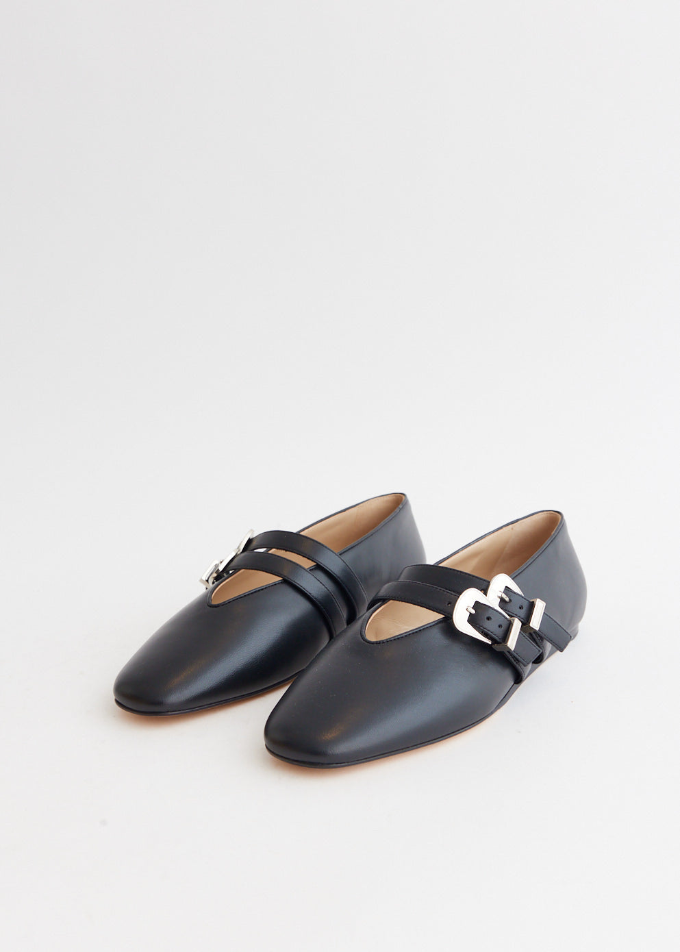 Claudia Slipper Leather Flats