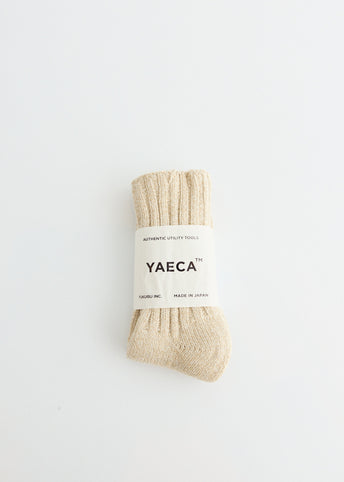 Cotton Silk Rib Socks