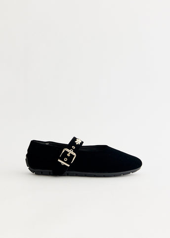 Mary Jane Ballerina Grip With Embellishments