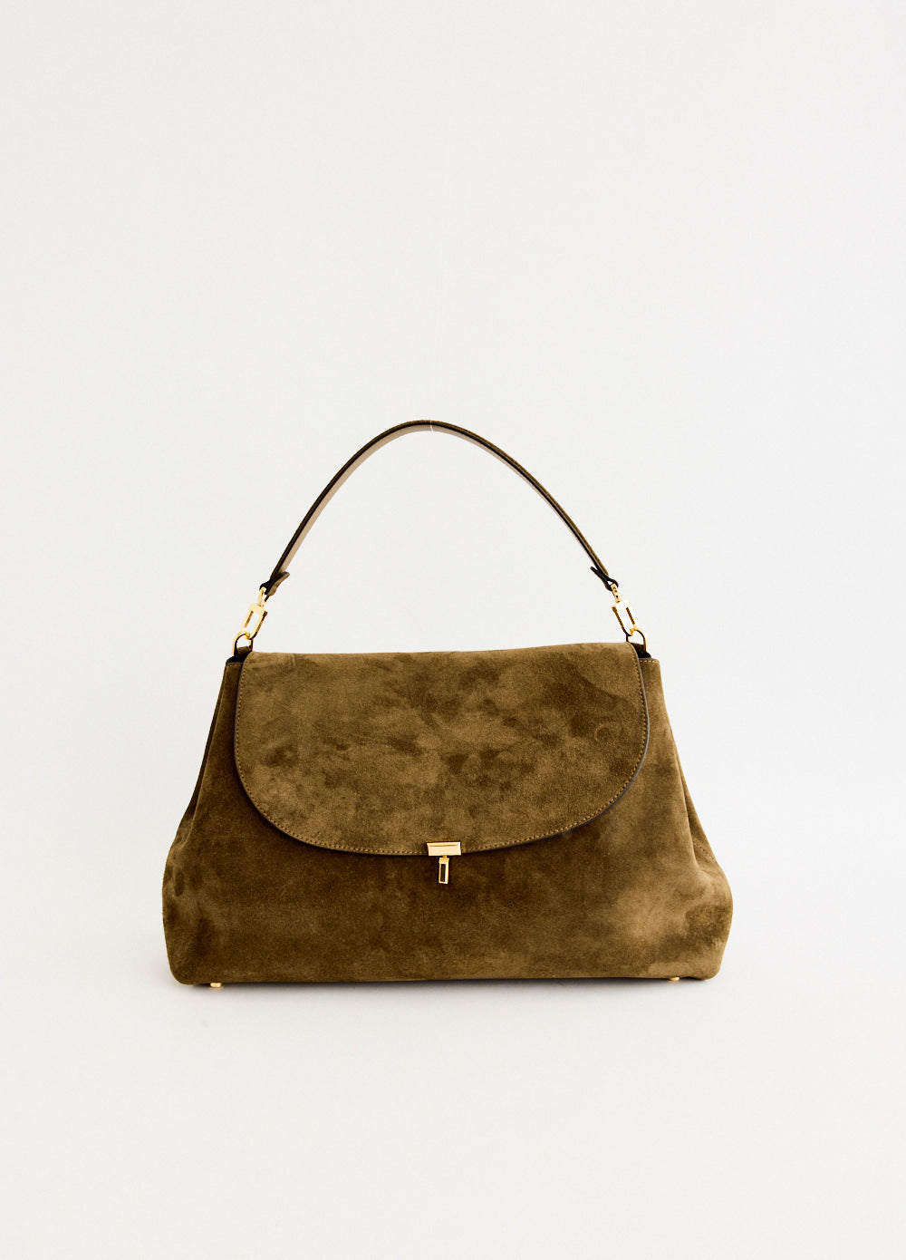 T-Lock Suede Satchel Bag