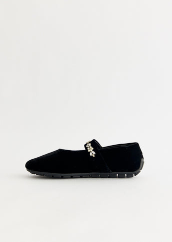 Mary Jane Ballerina Grip With Embellishments
