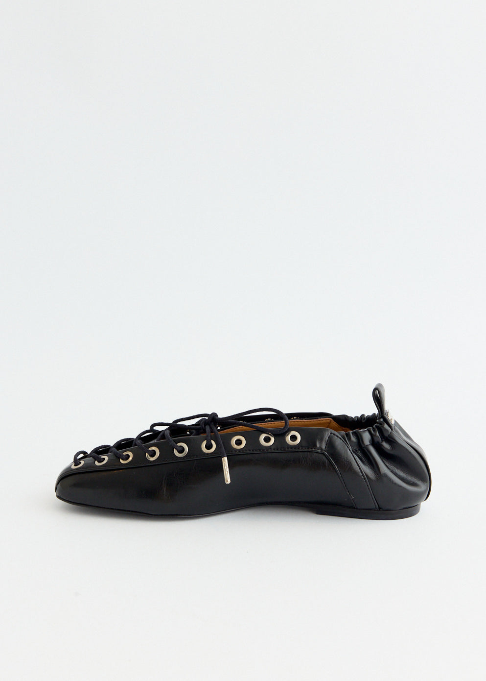 Eyelets Lace Up Ballerinas