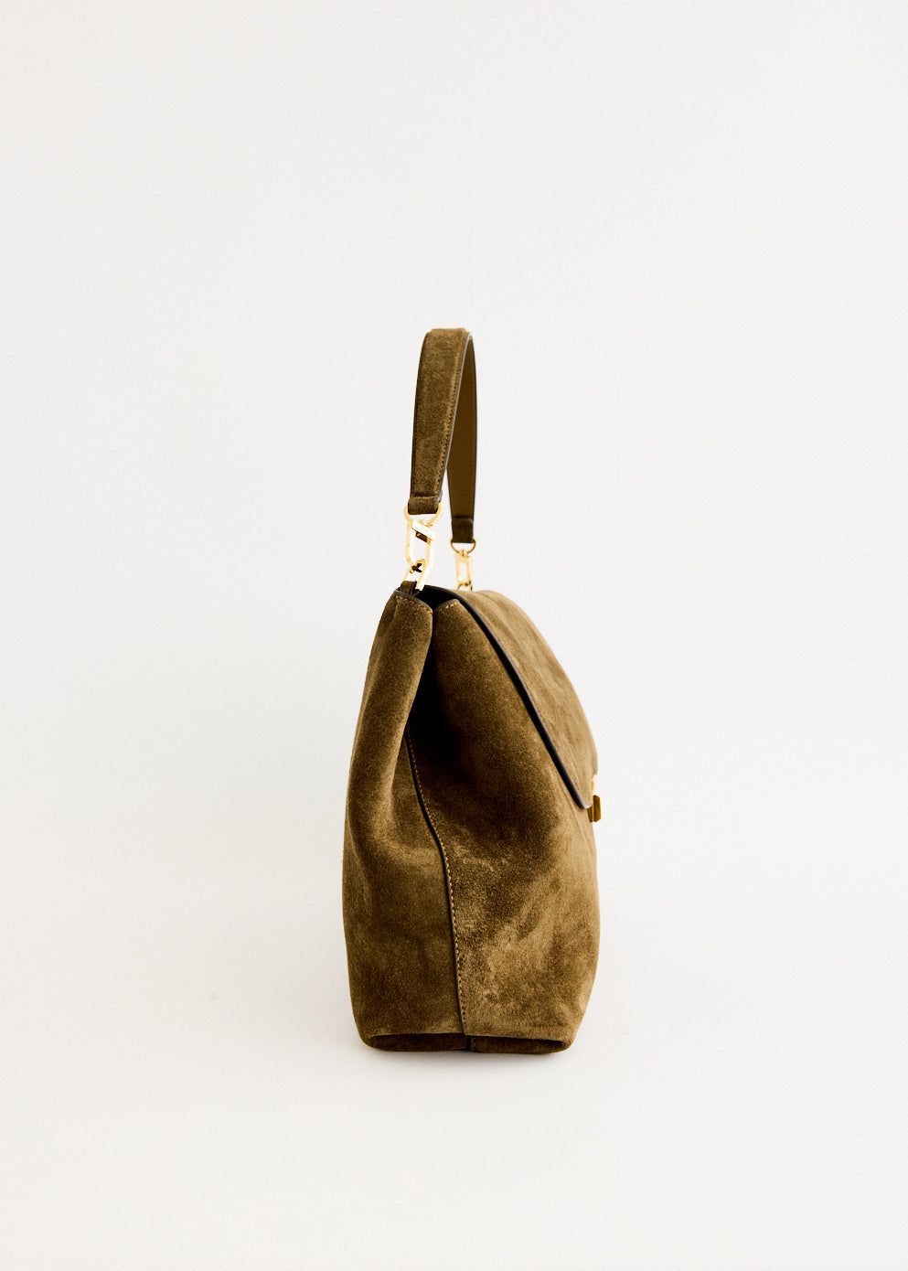 T-Lock Suede Satchel Bag