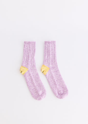 56 Yarns 3x1 Rib RAINBOWY HAPPY HEEL Socks