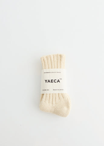 Cotton Silk Rib Socks
