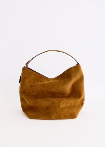 Suede Belted Tote Bag