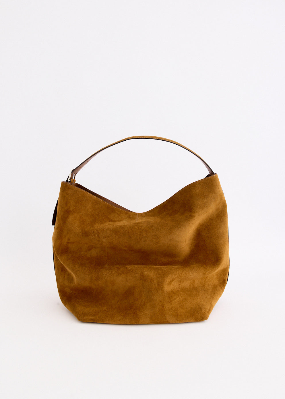 Suede Belted Tote Bag