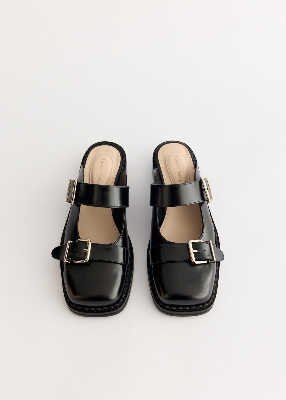 Buckle Mary Jane Mules