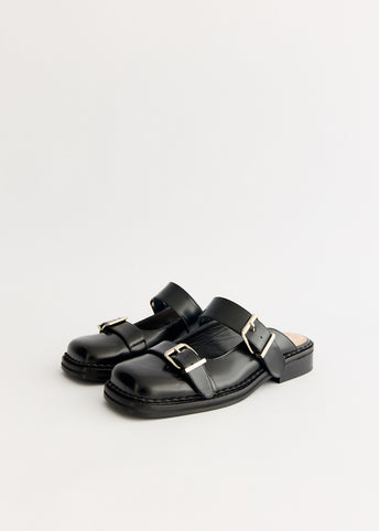Buckle Mary Jane Mules