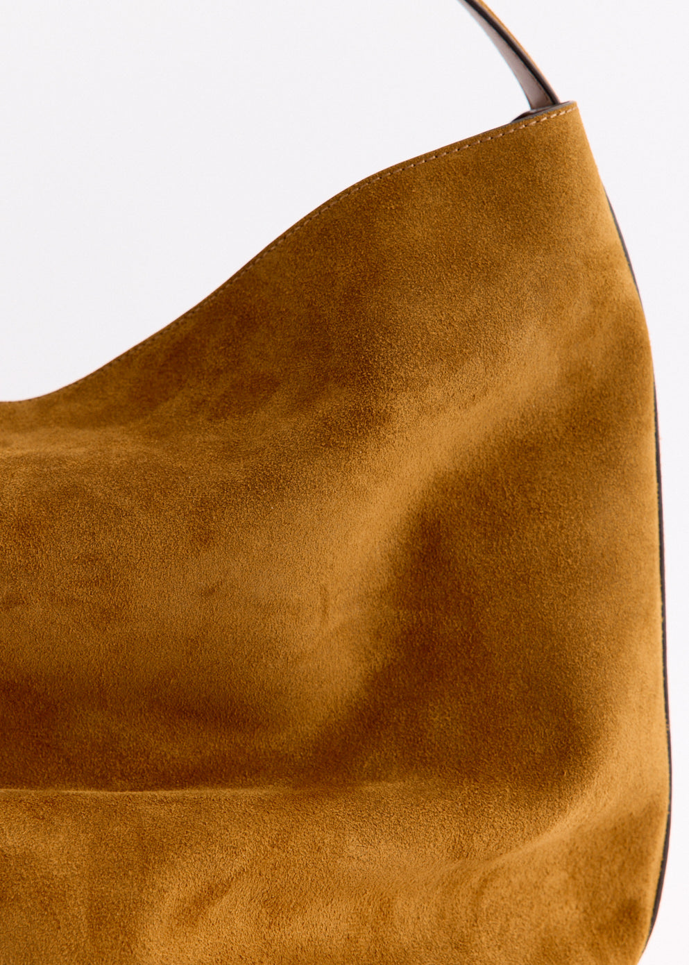Suede Belted Tote Bag