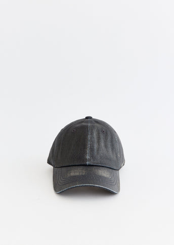 Carliy Charcoal Leather Cap