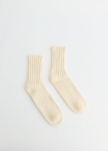 Cotton Silk Rib Socks