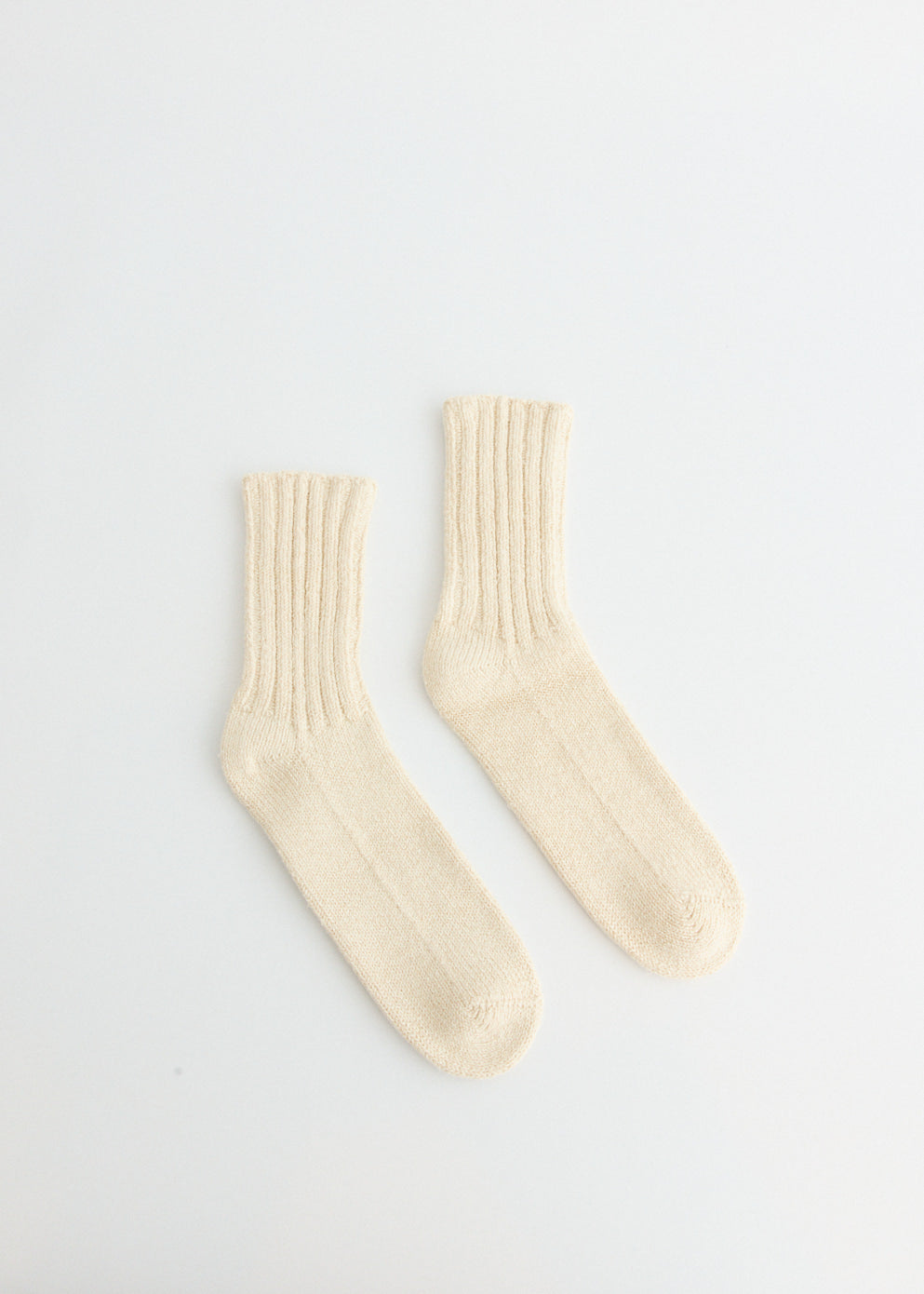Cotton Silk Rib Socks