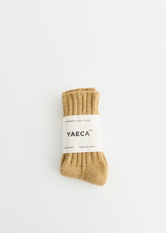 Cotton Silk Rib Socks