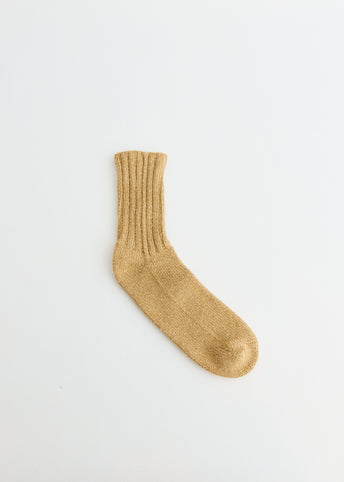 Cotton Silk Rib Socks