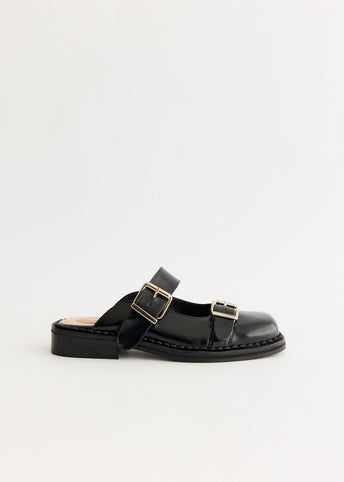 Buckle Mary Jane Mules