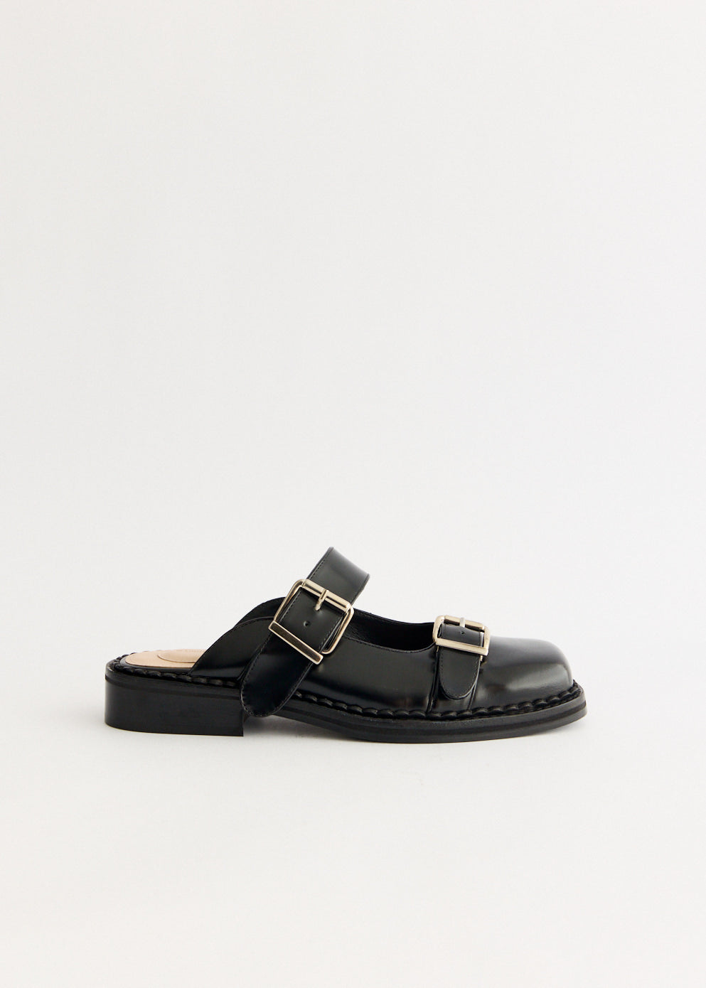 Buckle Mary Jane Mules