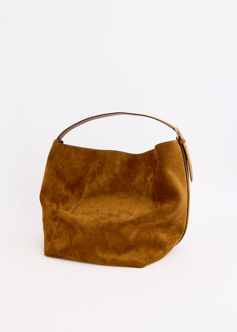 Suede Belted Tote Bag