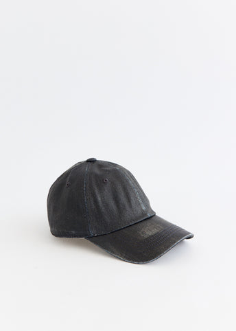 Carliy Charcoal Leather Cap