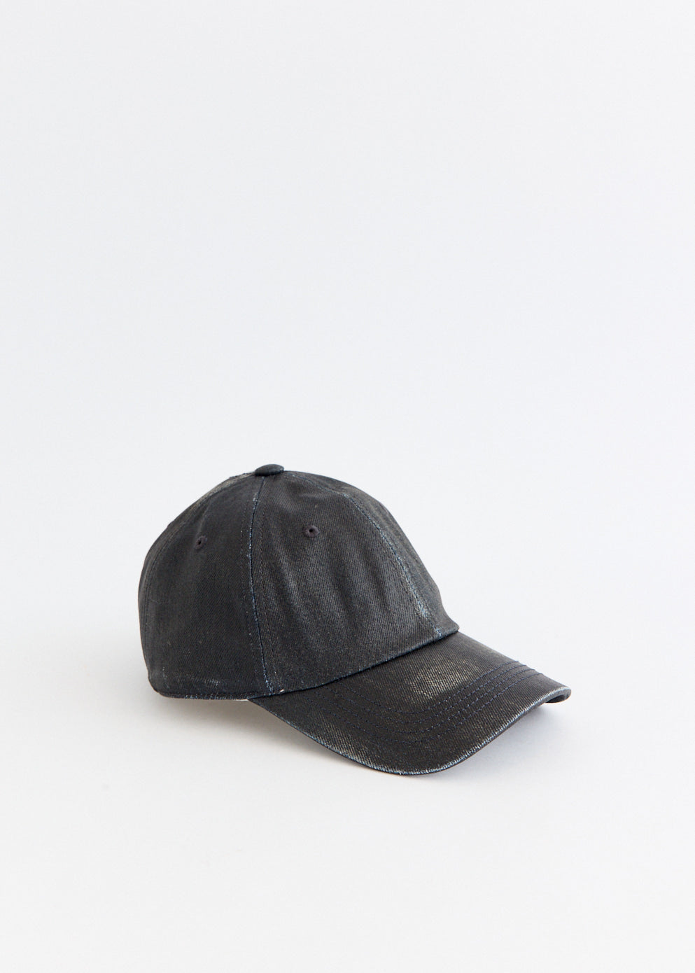 Carliy Charcoal Leather Cap