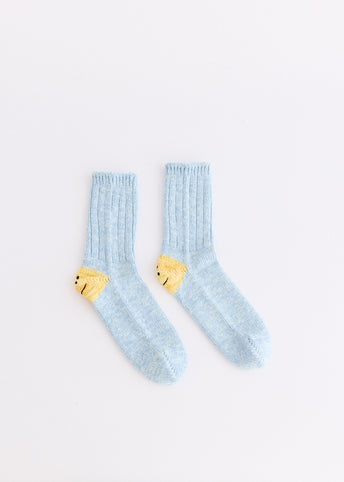 56 Yarns 3x1 Rib RAINBOWY HAPPY HEEL Socks
