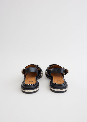 AJ1312 Leather Slingback Sandals